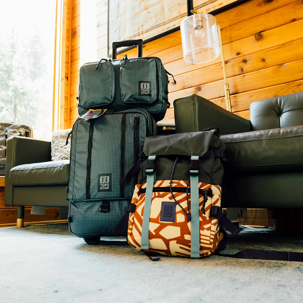 Global Travel Bag Roller 44L Stone Blue/Forest - Image 4