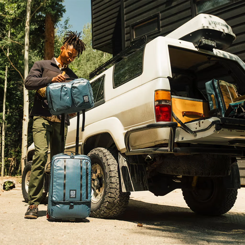 Global Travel Bag Roller 44L Stone Blue/Forest - Image 6